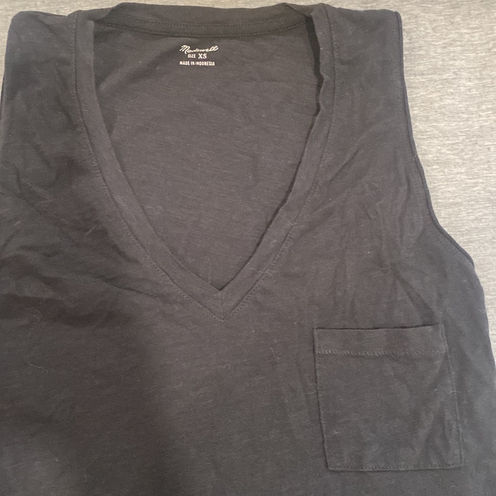 Madewell Xs Whisper Black cotton tank - Picture 3 of 4